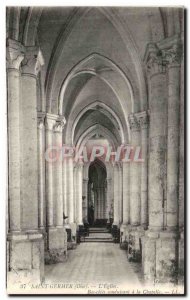 Old Postcard Saint Germer The Church has Down Driving Dimensions Chapel