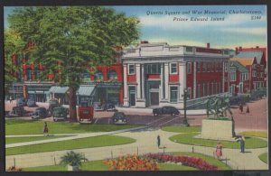 PEI CHARLOTTETOWN Queens Square and War Memorial Pub by Royal Sales Co. ~ Linen