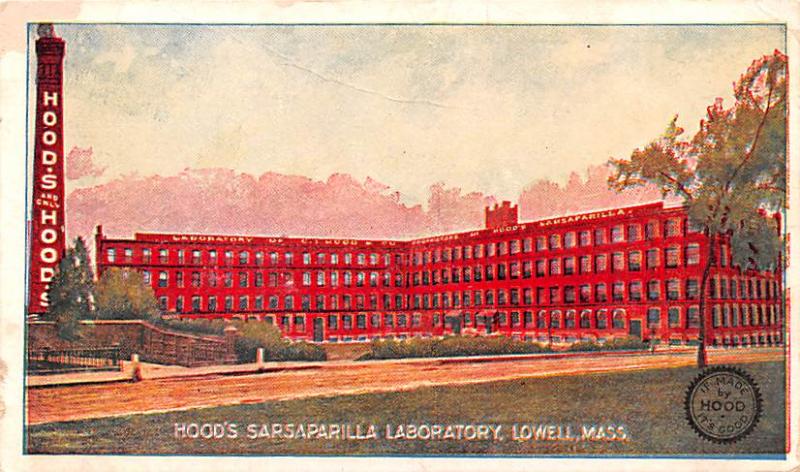 Hood's Sarasparilla Laboratory Advertising Unused 
