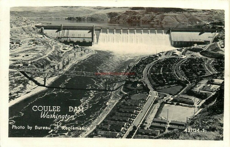 WA, Grand Coulee Dam, Washington, Lot of 5, RPPC