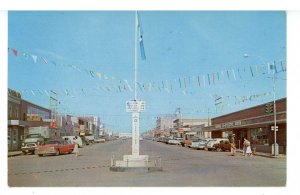 Canada - BC, Dawson Creek. Street Scene at Mile Zero of Alaska Hwy ca 1958