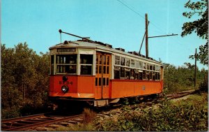 Vtg 1950s Seashore Trolley Museum Kennebunkport Maine Unused Postcard