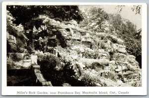 Postcard Manitoulin Island ONT c1941 Garden Providence Bay Split Ring Cancel