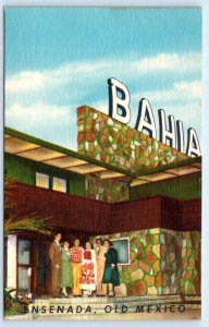 ENSENADA, Mexico ~ Roadside BAHIA RESORT HOTEL c1950s Linen Postcard