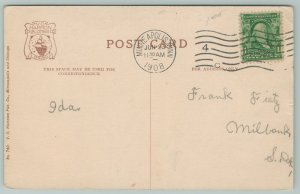 Fort Snelling Bridge Minnesota~From Along the Riverbank~c1910 Postcard