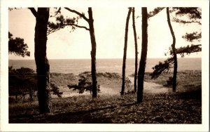 RPPC View of Nantucket Sound, Harwich Port MA Vintage Postcard J53