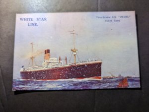 Mint England Ship Postcard White Star Line SS Vedic Twin Screw Steamer