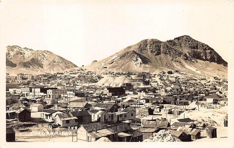 Tonopah NV Mining Town Hillside View 749 Real Photo Postcard United