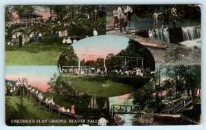 BEAVER FALLS, Pennsylvania PA  Multi View CHILDREN'S PLAYGROUND 1916 Postcard