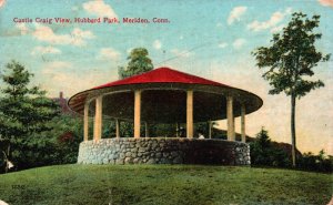 USA Connecticut Meriden Castle Craig View Hubbard Park Vintage Postcard C388