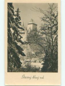 old rppc HAPPY NEW YEAR - IN SLOVAKIAN Country Of Slovakia i2670