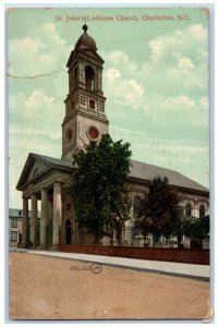 1914 St. John's Lutheran Church Charlestown South Carolina SC Antique Postcard