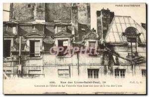 Postcard Old Paris Rue des Lions Saint Paul skylightsThe the & # 39hotel of V...