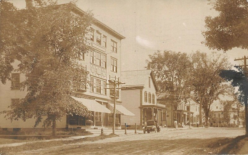 Bethel ME Business District Edward King Store New Baby Real Photo Postcard.