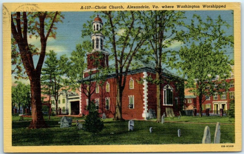 M-7602 Christ Church Alexandria Virginia Where Washington Worshipped