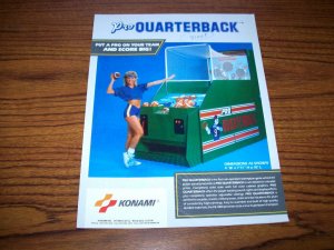 PRO QUARTERBACK 1987 ORIGINAL VIDEO ARCADE GAME FLYER Retro Vintage Promo Art