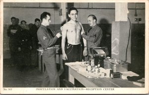 Postcard Inoculation and Vaccination Reception Center in Fort Dix, New Jersey