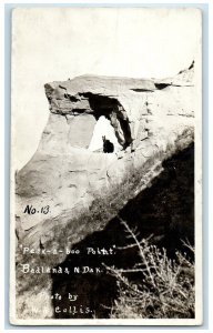 c1910's Peak A Boo Point Badlands North Dakota ND RPPC Photo Antique Postcard