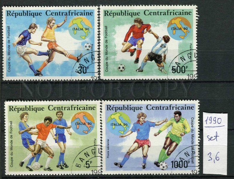 266017 Central African Republic 1990 year used set soccer