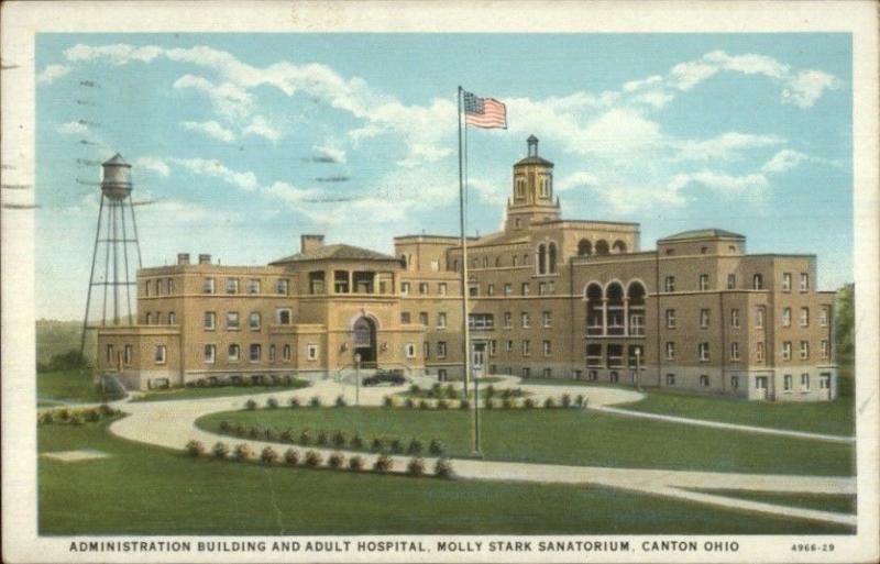 Canton OH Molly Stark Sanatorium c1920s Postcard