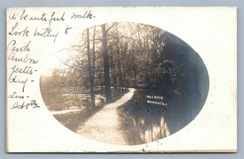 RAHWAY NJ MILLRACE ANTIQUE REAL PHOTO POSTCARD RPPC