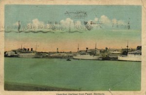 bermuda, HAMILTON, Harbour from Paget, Steamers (1939) Postcard