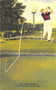 Niles IL Lew Worsham Winner Tam O'Shanter Country Club Linen Curt Teich Postcard