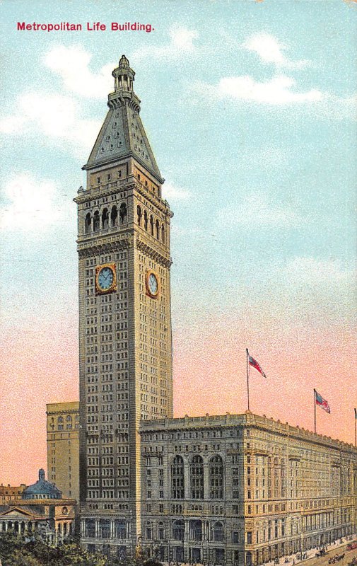 Metropolitan Life Building, New York, N.Y., Early Postcard, Unused