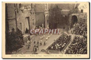 Postcard Ancient Theater Ancient Theater Orange Representation of Faust Ballet