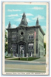 1952 Schoharie County Court House Schoharie New York NY Vintage Posted Postcard