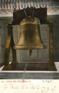 Vintage Postcard 1908 Old State House Liberty Bell Philadelphia Pennsylvania PA