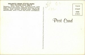 Squantz Pond State Park New Fairfield CT Candelwood Lake VTG Postcard UNP Unused 