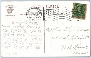 c1908 Thanksgiving Giant Turkey Pumpkin Cute Boy Embossed Postcard F41