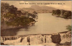 Postcard WATER SCENE Milton Vermont VT AM7086