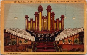 Tabernacle Choir Organ Great Mormon Tabernacle Salt Lake City Utah UT Postcard 