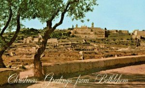 Religious Bethlehem City of David Christmas Vintage Postcard Jerusalem c. 1959