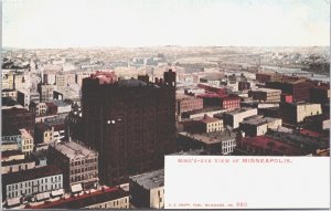 USA Birds Eye View Of Minneapolis Minnesota Vintage Postcard 09.45