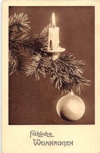 BG4804 candle fir branch  weihnachten christmas   germany greetings