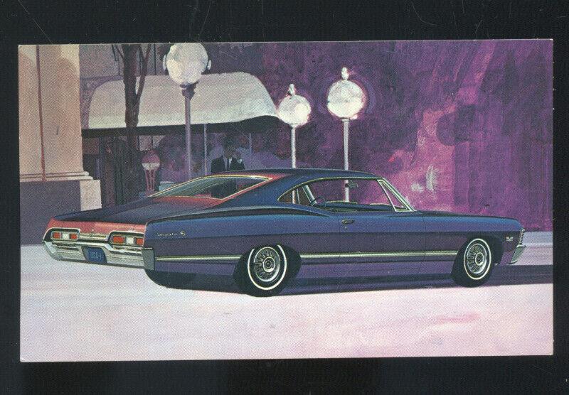 1967 CHEVROLET IMPALA SPORT COUPE SPRINGVILLE IOWA ADVERTISING POSTCARD 67 CHEVY