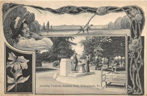 J10/ Williamsport Pennsylvania Postcard c1910 Drinking Fountain Brandon Park17