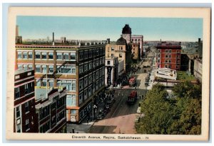 c1940's Eleventh Avenue Regina Saskatchewan Canada Vintage Posted Postcard