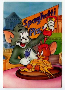 493260 Spaghetti and pizza advertisement Walt Disney Tom and Jerry Old postcard