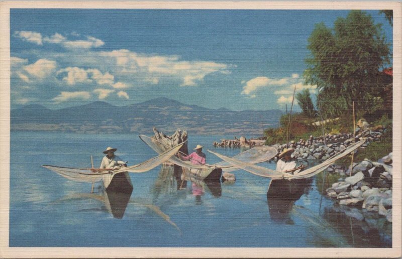 Postcard Pan American World Airways Lake Patzcuaro Mexico