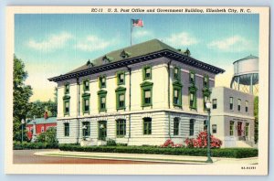 Elizabeth North Carolina NC Postcard U.S Post Office Government Building Vintage