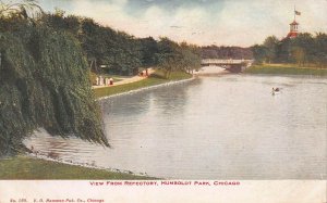 View from Refectory, Humbolt Park, Chicago, IL., Early Postcard, Used in 1909