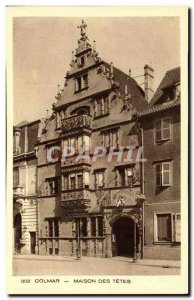 Old Postcard Colmar Maison Des Tetes
