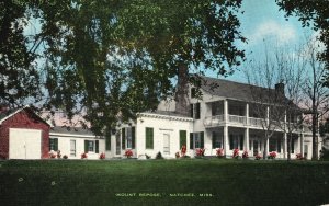 Vintage Postcard 1930's Plantation House Mount Repose Natchez Mississippi MS 