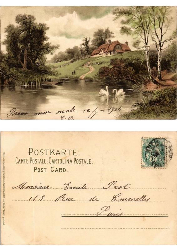 CPA AK Am Weiher Meissner & Buch Litho Serie 1189 (730416)