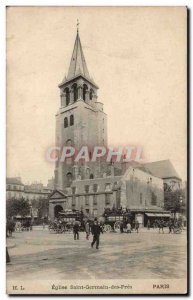 Paris Old Postcard Church of Saint Germain des Pres