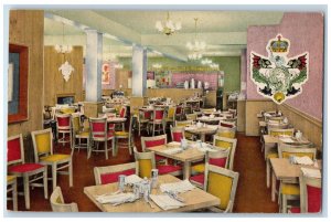 Eldorado New York Postcard King Spa Sea Food House Interior 1940 Vintage Antique